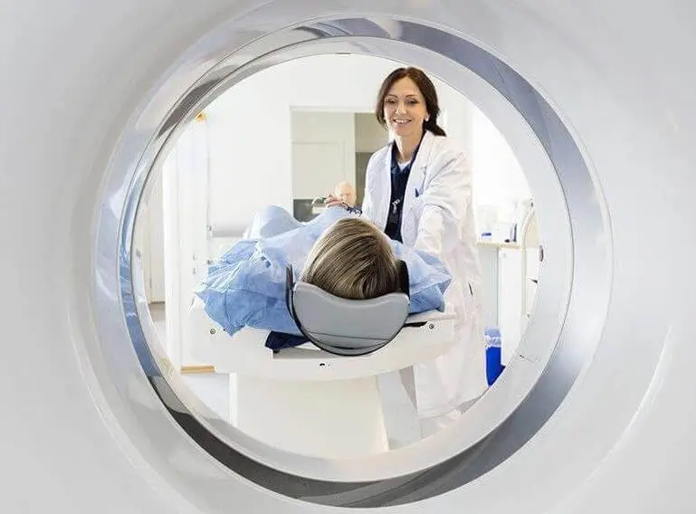 Person in an MRI machine